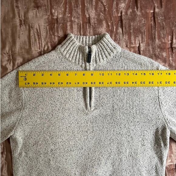 Chaps Thick Knit Cotton Quarter Zip - Picture 7 of 9